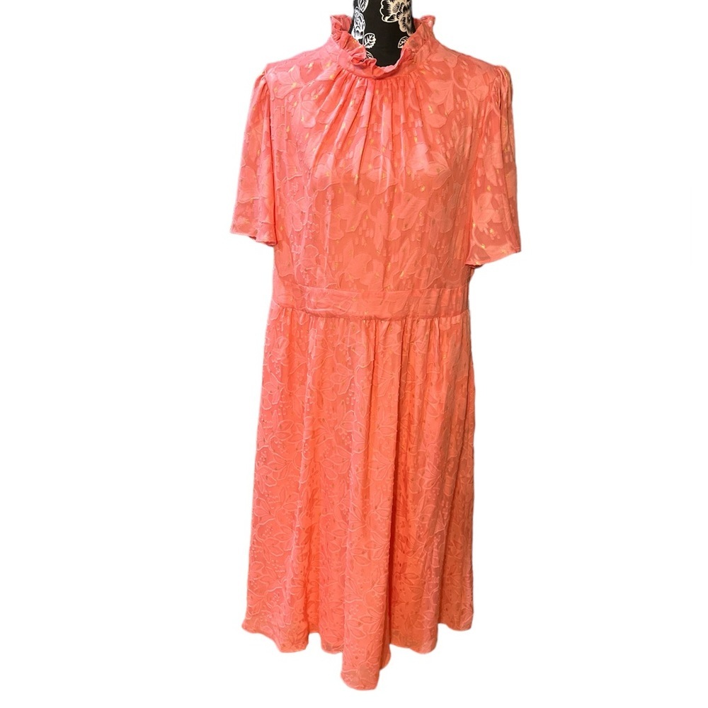 Maia Floral Ruffle Neck Maxi Dress